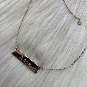 Anna bar rose gold tone earrings